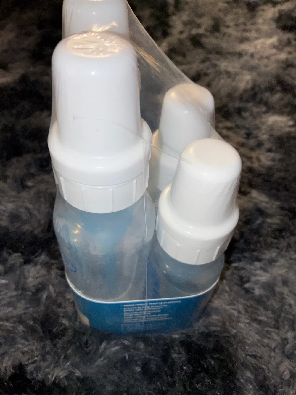 Natural Flow Blue Baby Bottle 4-Pack 2+2 dr browns 0-3 month 10 piece + set NEW